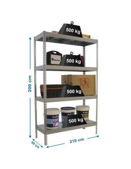 Estantería SIMONRACK Simonforte 2106-4 metal galva/galva