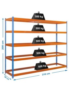 Estantería SIMONRACK Simonforte 2106-5 azul/naranja
