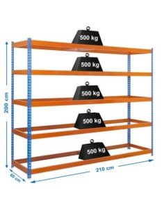 Estantería SIMONRACK Simonforte 2106-5 azul/naranja