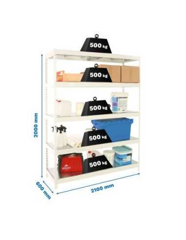 Estantería SIMONRACK Simonforte 2106-5 metal blanco/galva