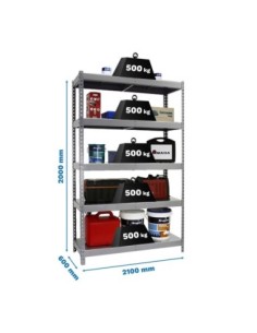 Estantería SIMONRACK Simonforte 2106-5 metal gris/galva