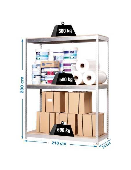 Estantería SIMONRACK Simonforte 2107-3 chipboard galva/madera