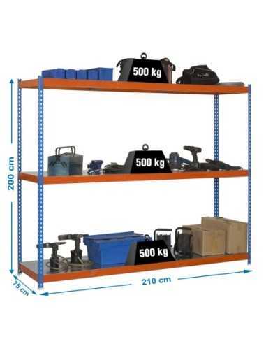 Estantería SIMONRACK Simonforte 2107-3 metal azul/naranja/galva