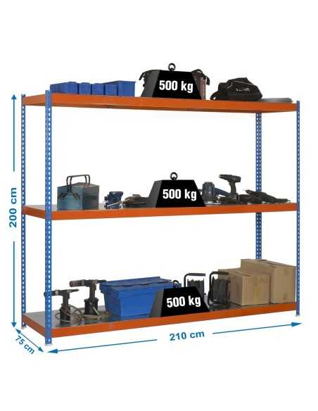 Estantería SIMONRACK Simonforte 2107-3 metal azul/naranja/galva