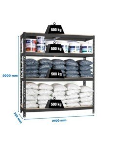Estantería SIMONRACK Simonforte 2107-4 chipboard antracita/madera