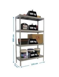 Estantería SIMONRACK Simonforte 2107-4 metal galva/galva