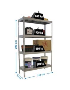 Estantería SIMONRACK Simonforte 2107-4 metal galva/galva
