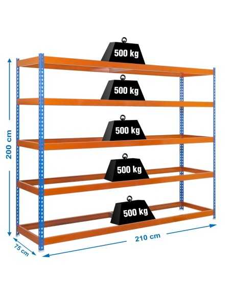 Estantería SIMONRACK Simonforte 2107-5 azul/naranja