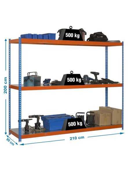 Estantería SIMONRACK Simonforte 2109-3 metal azul/naranja/galva