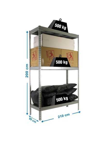 Estantería SIMONRACK Simonforte 2109-3 metal galva/galva