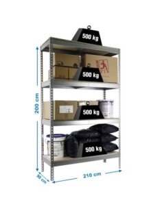 Estantería SIMONRACK Simonforte 2109-4 chipboard galva/madera