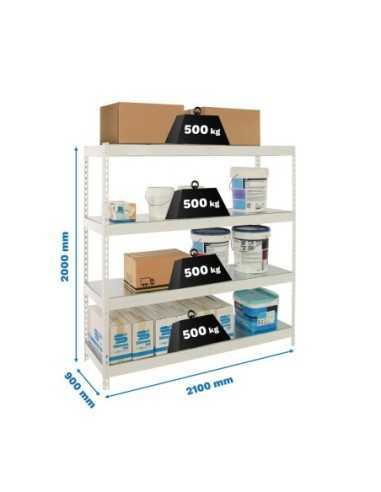 Estantería SIMONRACK Simonforte 2109-4 metal blanco/galva