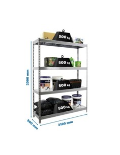 Estantería SIMONRACK Simonforte 2109-4 metal gris/galva