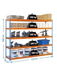 Estantería SIMONRACK Simonforte 2109-5 metal azul/naranja/galv