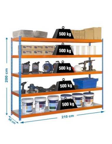 Estantería SIMONRACK Simonforte 2109-5 metal azul/naranja/galv