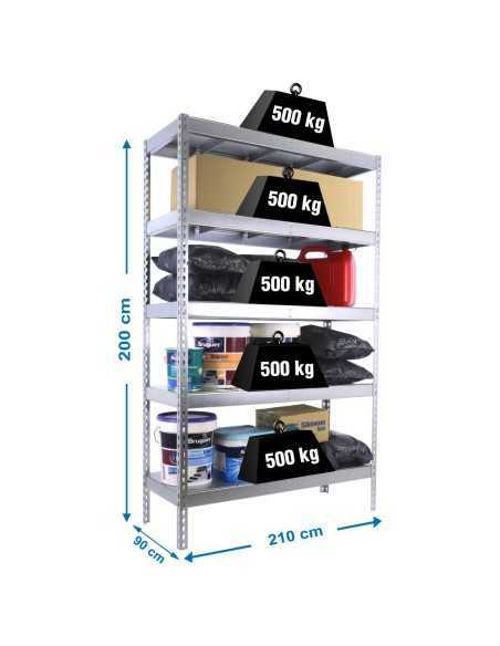 Estantería SIMONRACK Simonforte 2109-5 metal galva/galva