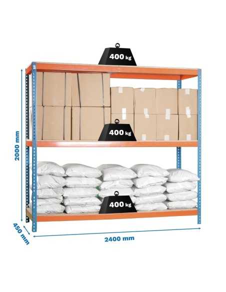 Estantería SIMONFORTE 2404-3 azul/naranja
