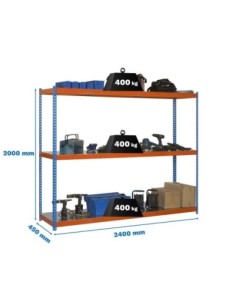 Estantería SIMONRACK Simonforte 2404-3 metal azul/naranja/galva