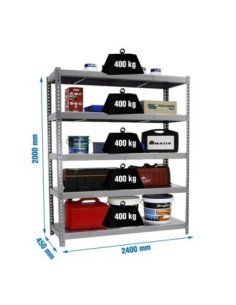Estantería SIMONRACK Simonforte 2404-5 metal gris/galva