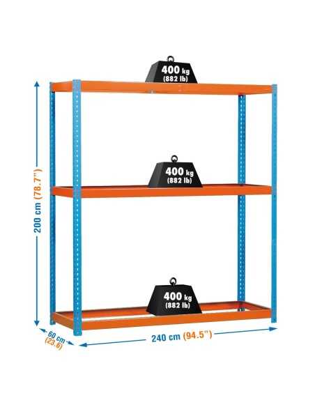 Estantería SIMONFORTE 2406-3 azul/naranja