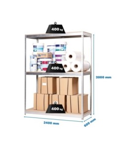 Estantería SIMONRACK Simonforte 2406-3 chipboard galva/madera