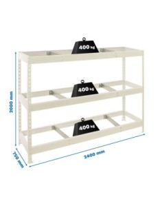 Estantería SIMONRACK Simonforte 2407-3 blanco