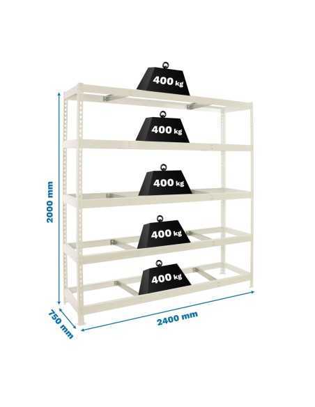 Estantería SIMONRACK Simonforte 2407-5 blanco