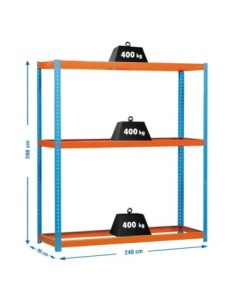 Estantería SIMONFORTE 2409-3 azul/naranja
