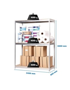 Estantería SIMONRACK Simonforte 2409-3 chipboard galva/madera