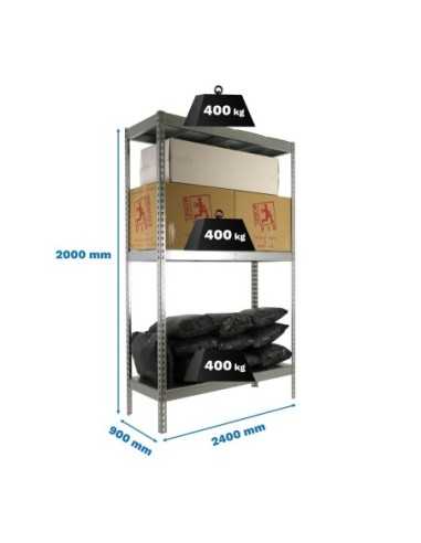 Estantería SIMONRACK Simonforte 2409-3 metal galva/galva