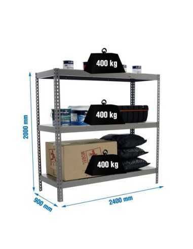 Estantería SIMONRACK Simonforte 2409-3 metal gris/galva