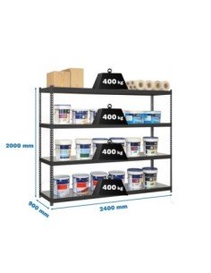 Estantería SIMONRACK Simonforte 2409-4 metal antracita/galva