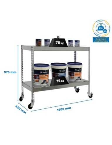 Estantería SIMONRACK Simonforte mob. 1204-2 metal 900 galva/galva