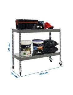 Estantería SIMONRACK Simonforte mob. 1207-2 metal 900 gris/galva