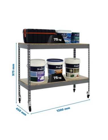 Estantería SIMONRACK Simonforte mob.1204-2 chipboard 900 gris/mad