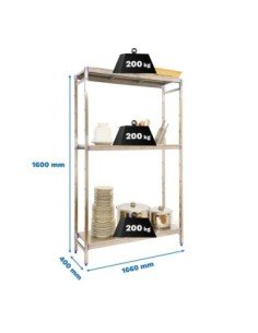 Estantería SIMONRACK Simoninox initial 3ss/1600x1660x400