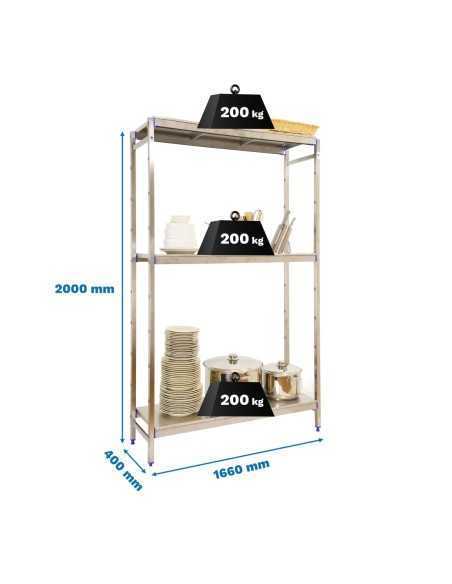 Estantería SIMONRACK Simoninox initial 3ss/2000x1660x400