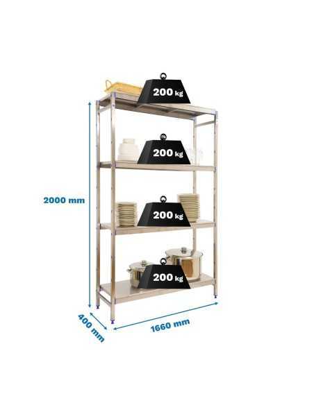 Estantería SIMONRACK Simoninox initial 4ss/2000x1660x400