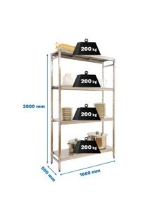 Estantería SIMONRACK Simoninox initial 4ss/2000x1660x500