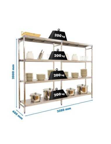 Estantería SIMONRACK Simoninox initial 4ss/2000x3290x400