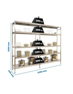 Estantería SIMONRACK Simoninox initial 5ss/2000x3290x500