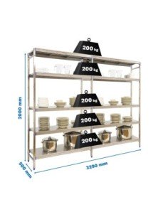 Estantería SIMONRACK Simoninox initial 5ss/2000x3290x500