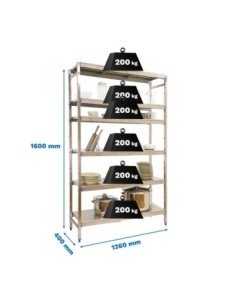 Estantería SIMONRACK Simoninox initial 6ss/1600x1260x400