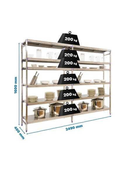 Estantería SIMONRACK Simoninox initial 6ss/1600x2490x400