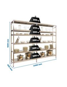 Estantería SIMONRACK Simoninox initial 6ss/1600x2490x500