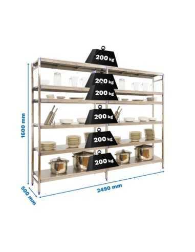 Estantería SIMONRACK Simoninox initial 6ss/1600x2490x500