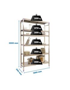 Estantería SIMONRACK Simoninox initial 6ss/2000x1660x500