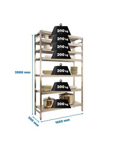 Estantería SIMONRACK Simoninox initial 7ss/2000x1660x500