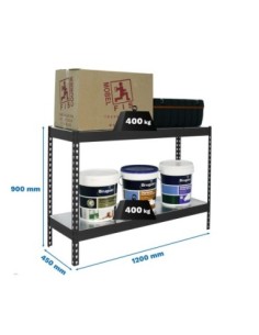 Estantería SIMONRACK Ecoforte 1204-2 metal 900 antracita/Galvanizada | Estantería sin tornillos ECOFORTE para carga media-alta