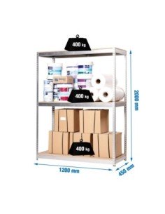 Estantería SIMONRACK Ecoforte 1204-3 Galvanizada sin bandejas